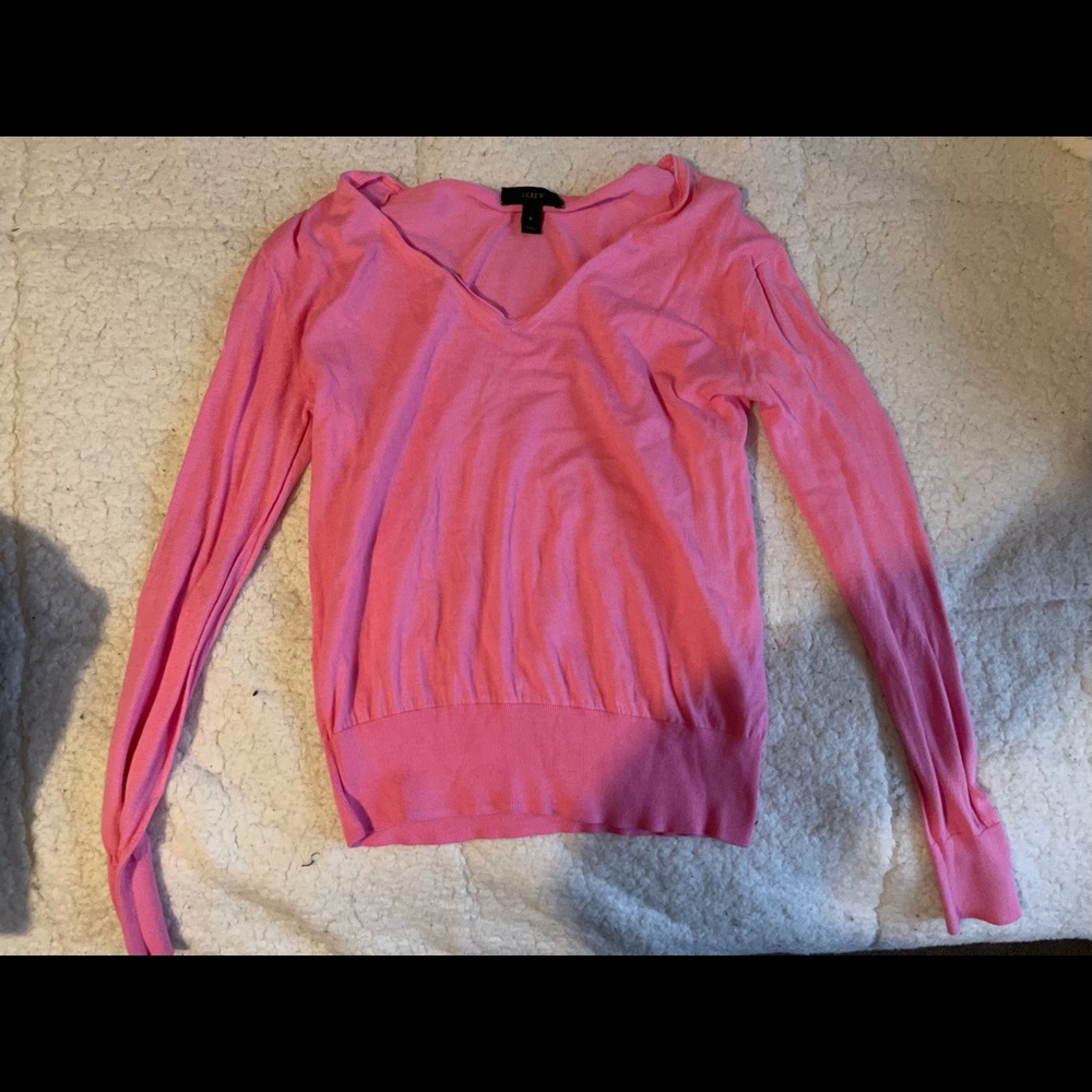 Hot pink v-neck